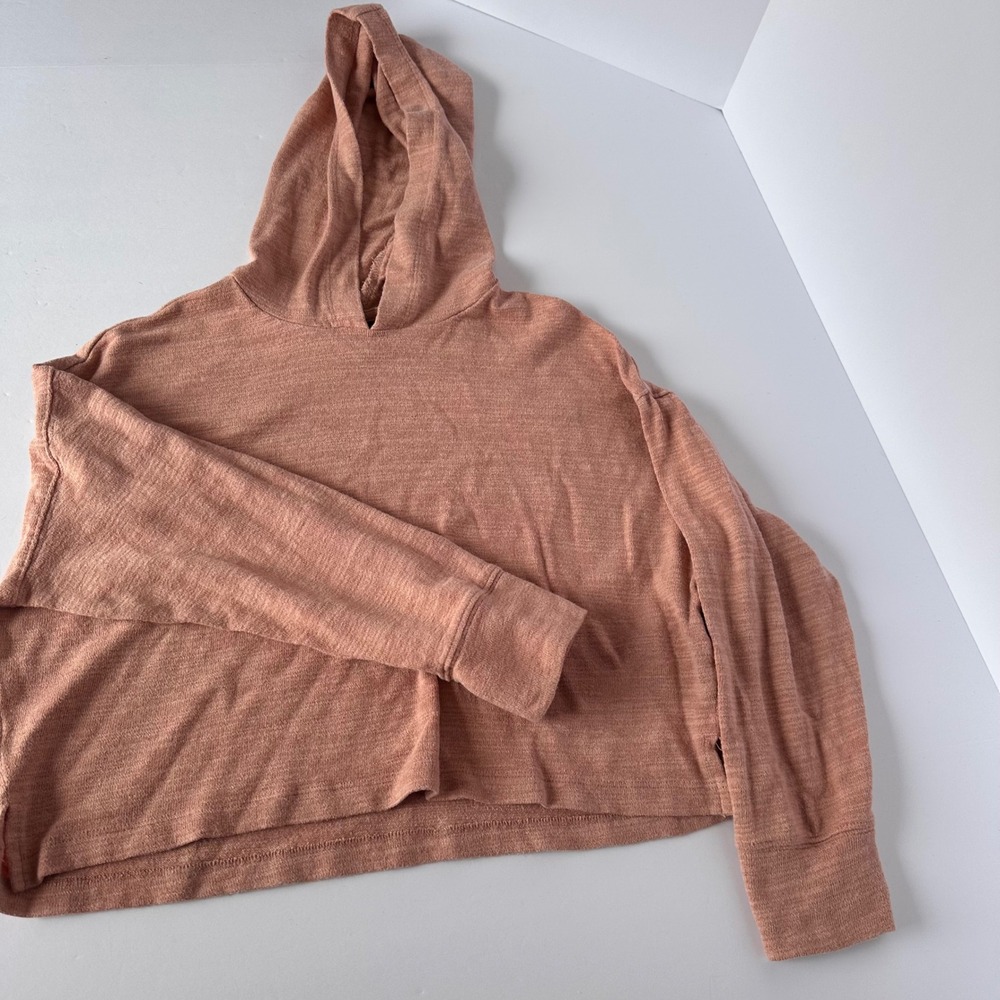 Old‎ Navy Girls Cropped Hoodie Sweatshirt Size M(8) Peach Casual Comfy